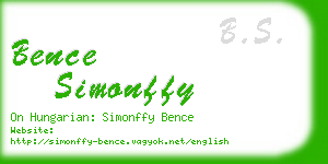 bence simonffy business card